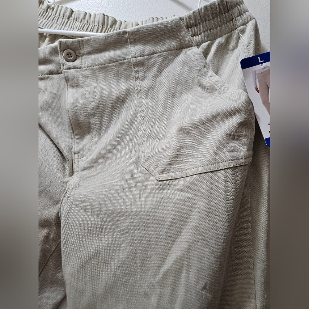 Tan/Cream Stretchy Work Pants - Picture 3 of 3